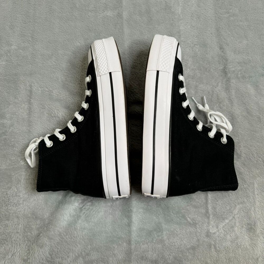 Converse Black and White High Top Sneakers - Picture 4 of 10